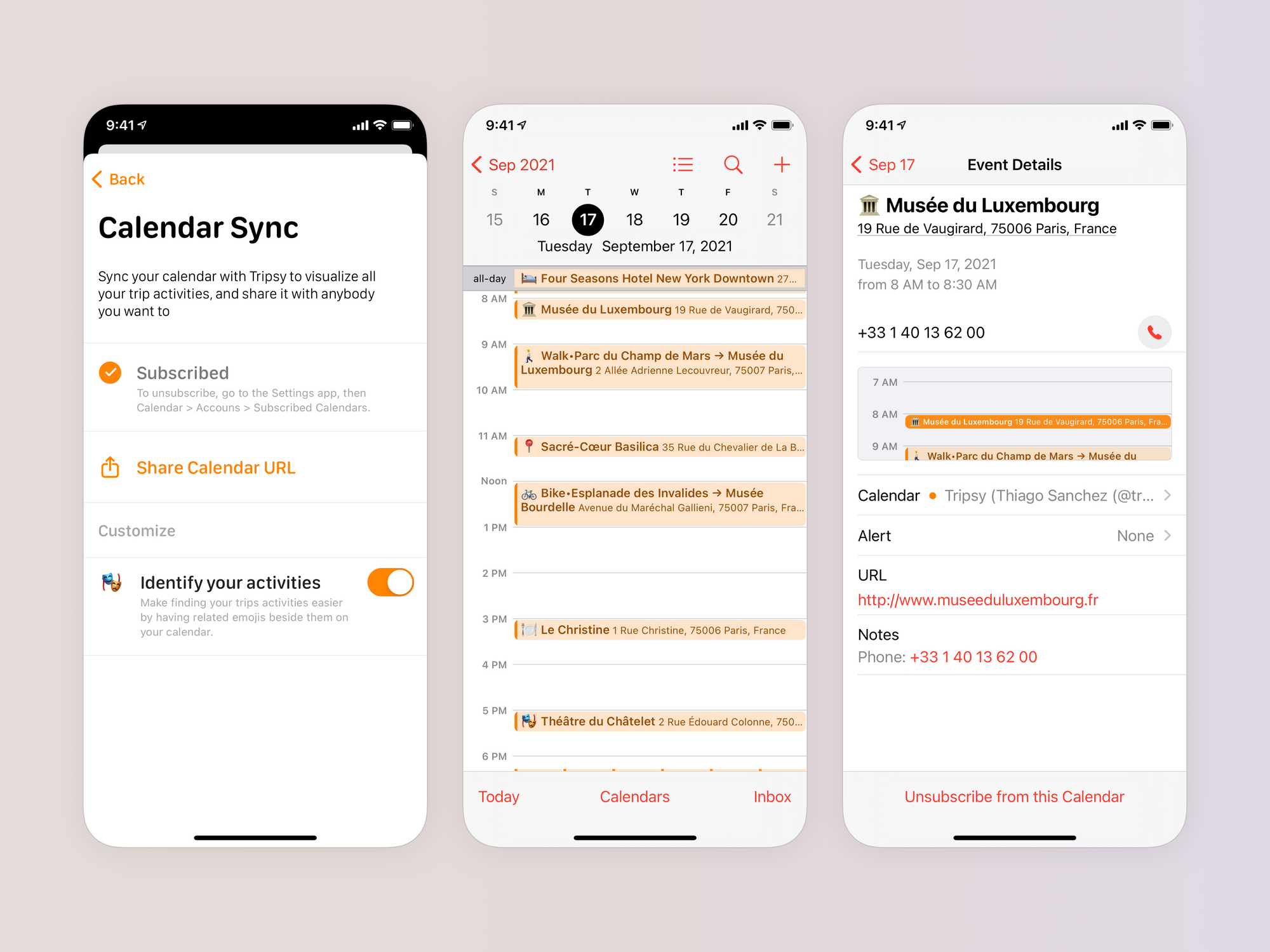 Tripsy 2.7: Calendar Sync